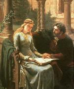 Edmund Blair Leighton Abaelard und seine Schulerin Heloisa oil painting